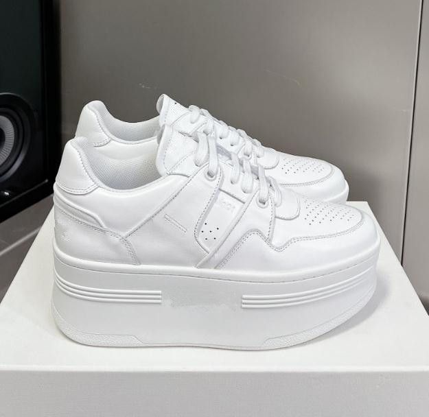 

Women thick soles shoes Increase Higher breathable casual girls low and high ladies white black shoes Raised platform small white shoes, 02