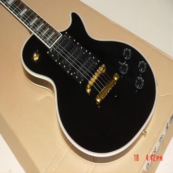 

best Custom Shop Newest Black Solid Mahogany lp Electric Guitar High Quality OEM Available369