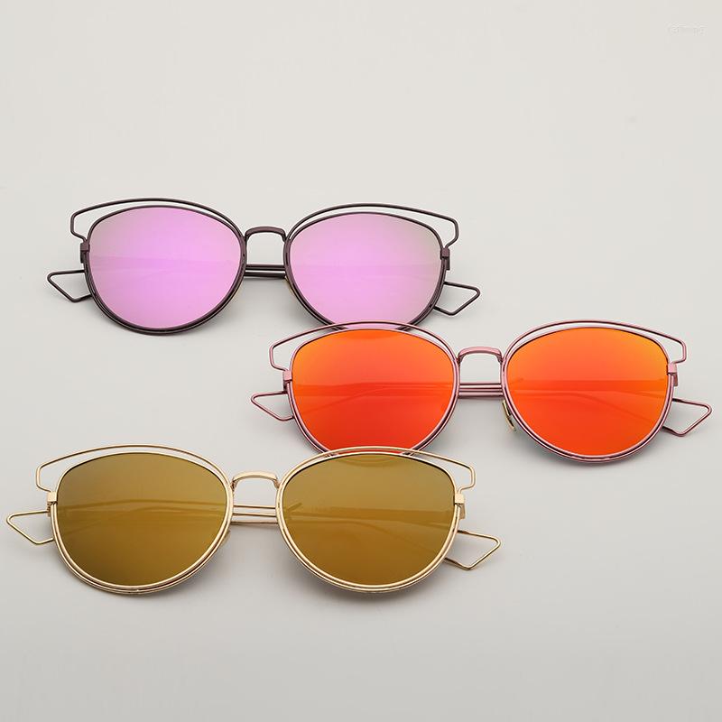 

Sunglasses 2023 Metal Star Dazzling Color Women With Large Hollow Frames