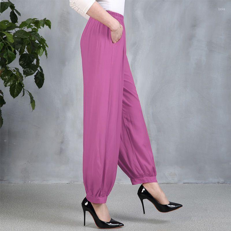 

Women's Pants Fashion Casual Solid Loose Women 2023 Summer Korean High Waist Elastic Female Long Trousers Clothing S42, Black