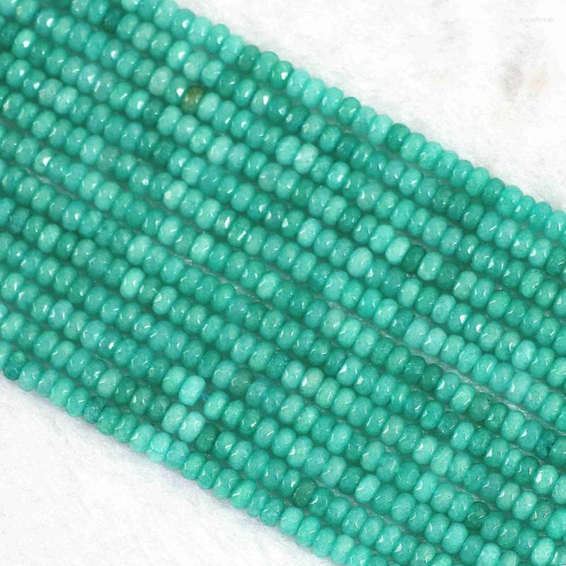 

Beads Natural Stone Amazonite Jades Chalcedony 2X4mm 4X6mm 5X8mm Faceted Abacus Loose Fashion Jewelry Findings 15inch B162