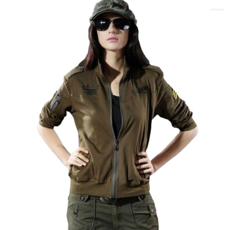 

Women's Jackets Women Outdoor Tactical Jacket Army Green Spring Autumn Coat