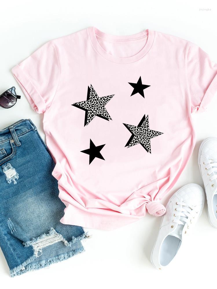 

Women' T Shirts Star Lovely Style Clothing Women Clothes Short Sleeve Ladies 90s Sweet Casual Fashion Female Graphic Tee Print T-shirts, Sn28217