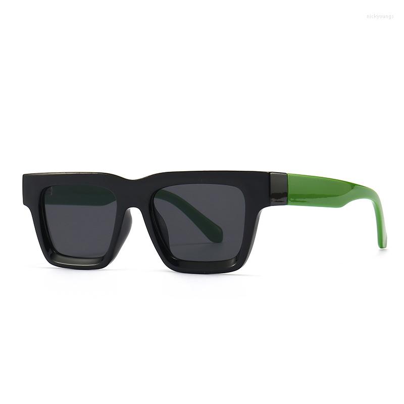 

Sunglasses Ins Square Colorful Women Retro Blue Green Yellow RED Shades Trending Men Gradient Sun Glasses UV400