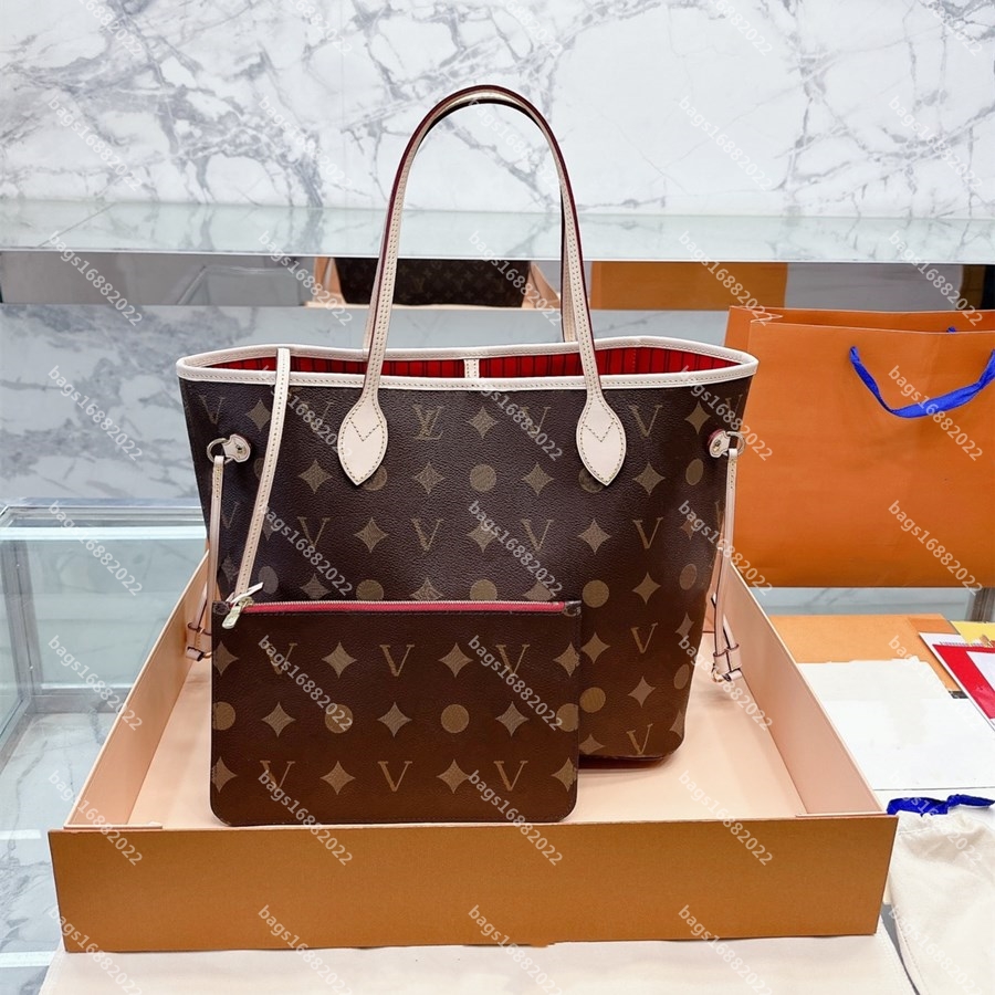 

Fashion tote bag Designer bags wallet Totes Leather messenger shoulder handbag Women Bag louisitys High Capacity Composite Shopping bagss old flower Brown lattice, Style 21