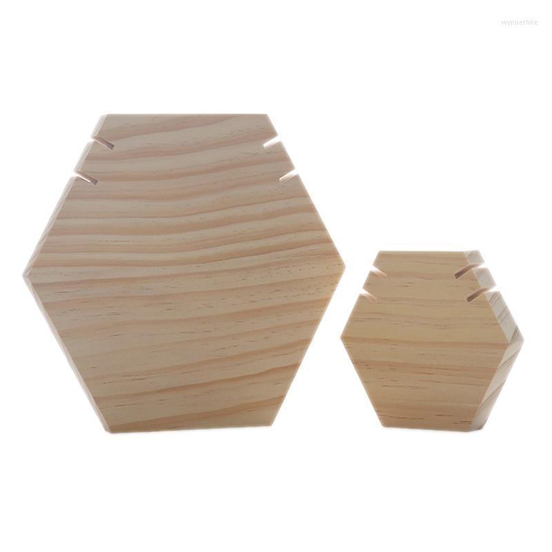 

Jewelry Pouches Bags 2Pcs Wood Display Set For Show Hanging Long Necklace Retail Easel Wynn22