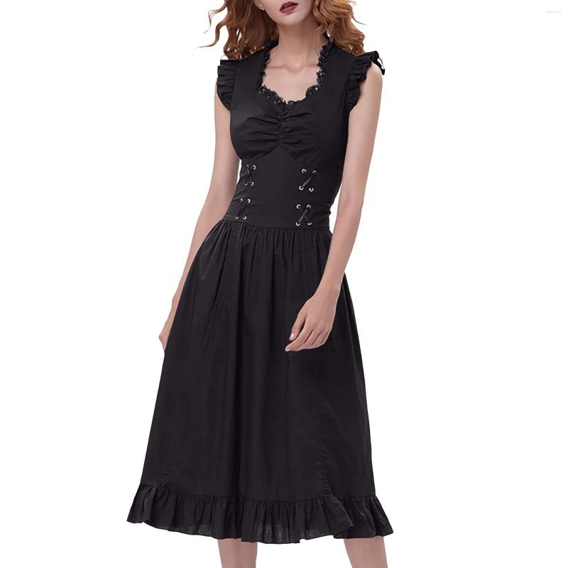 

Casual Dresses Women's Gothic Flapper Sleeveless Dress Wedding, Red