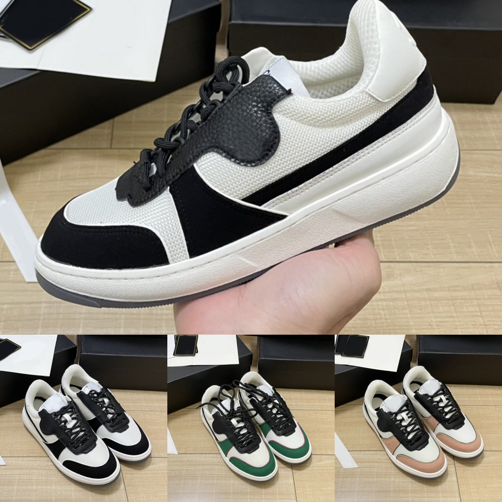 

Designers Breathable Casual Sport Shoes For Women Lady Mixed Color Lace up Running Walk Sneakers Rubber Thick Soles Leather Flats Non-Side Dunk Low Shoes, Color 3