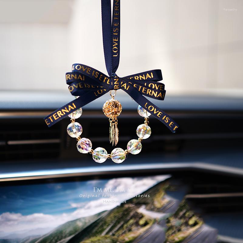 

Keychains Luxury Car Pendent Dreamcatcher Rearview Mirror Hanging Pendant Interior Decoration Ornament Accessories For Women X224