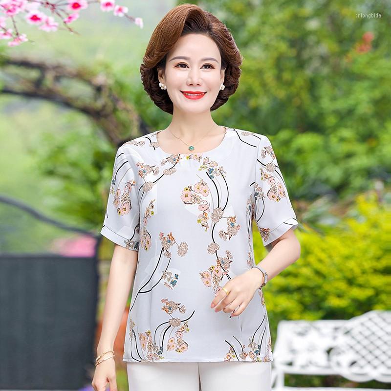 

Women's T Shirts Round Neck Loose Pullovers Printing Plus Size Thin Short Sleeve T-Shirts Tops Classic Fashion Casual Women's Clothing, Sky blue