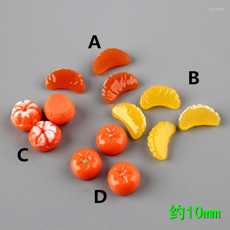 

Charms Cute Kawaii Resin Cabochons 10pcs 10mm 3D Fruit Orange Lemon Patch Sticker Embellishments Scrapbooking Ornament Accessories