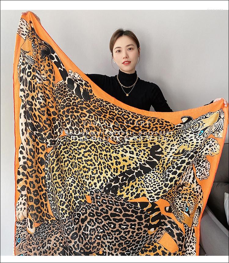 

Scarves Winter Brand Large Scarf Giant Hems Cashmere Wraps Lion Animal Print Women Warm Cape Stole Blanket 130 Bandanas