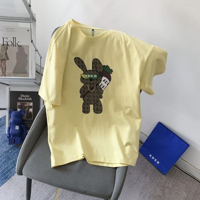 

Men's T Shirts ADER ERROR Short Sleeve Women's Spring/Summer 2023 Loose Print Round Neck Men's And Cartoon T-shirt, Black