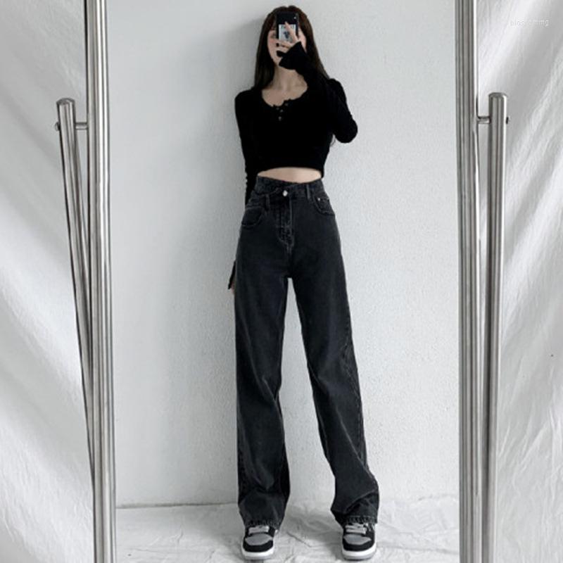 

Women' Jeans Women Wide Leg Pants Mom Femme Black Blue High Waist Woman Trousers 2023 Clothing Pantalones Spodnie Damskie