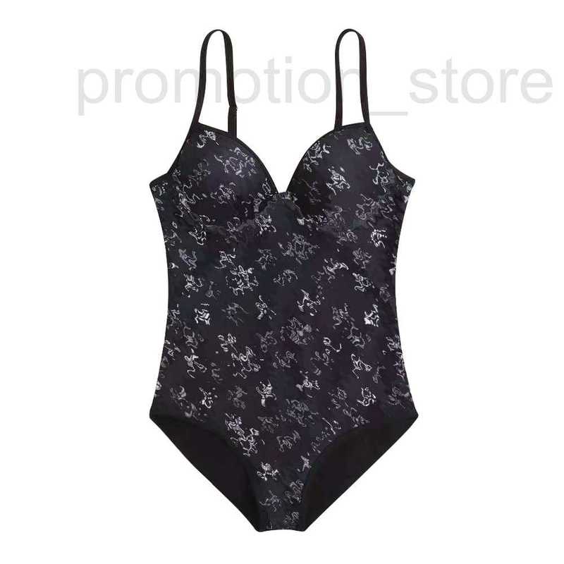 

Women' Swimwear designer Beachwear Sexy Bikinis Women Swimwear Letter Print One Piece Swimsuits, Black