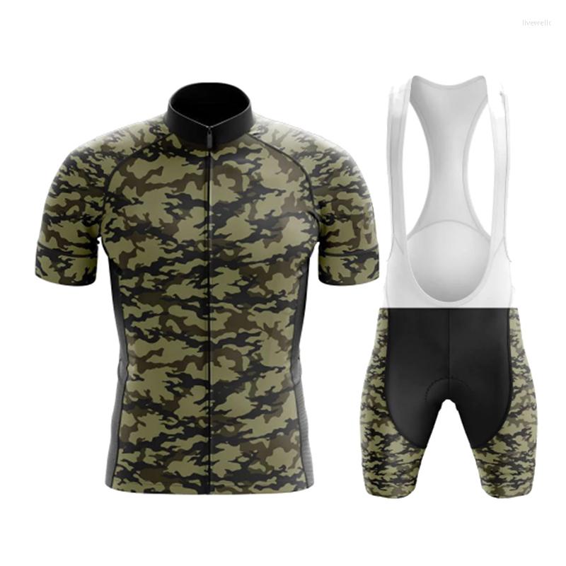 

Racing Sets Camouflage Cycling Jersey Set 2023 Summer Short Sleeve Clothing MTB Bike Uniform Maillot Ropa Ciclismo Mens Bicycle Wear, A1