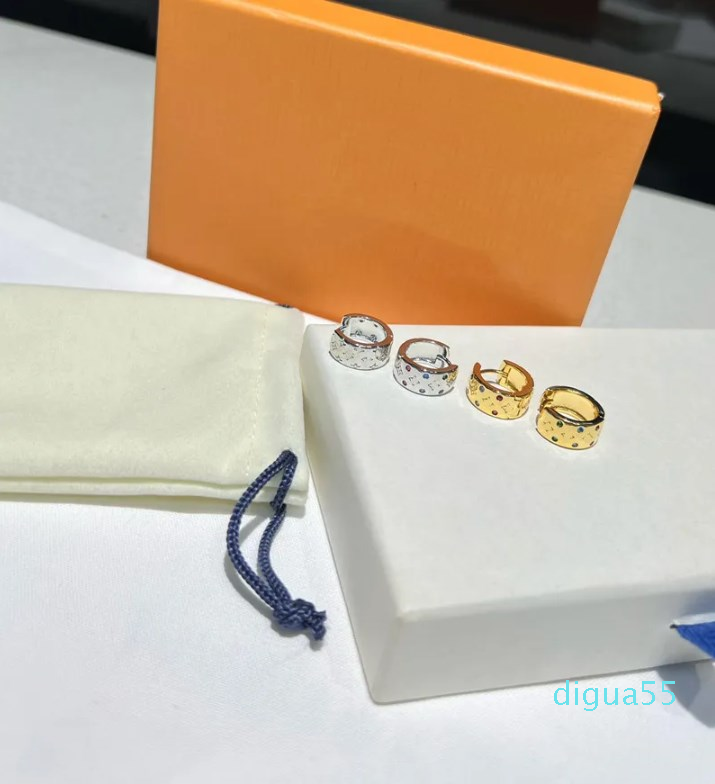 

Titanium steel stud earring for woman exquisite simple diamond ring lady earrings jewelry