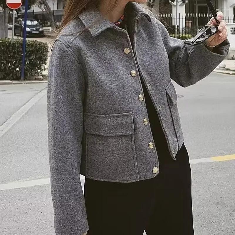 

Women's Jackets Women's Coats With Button Outwear Long Sleeve Casual Solid Coat Pocket Jacket Inszatraf Loose Woman Elegant, Black
