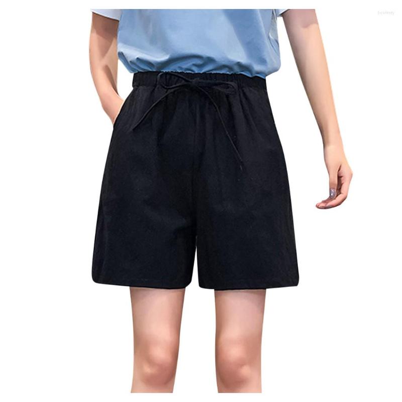 

Women' Pants Solid Fashion Lady Short Casual Loose High Bandage Women Waist Women' Shorts, Khaki