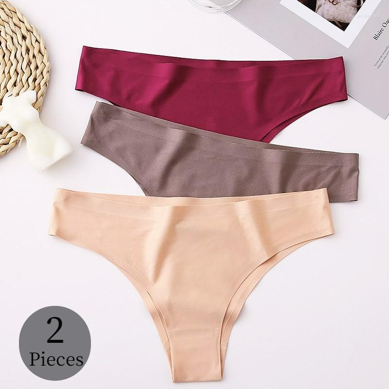 

Women's Panties BZEL 2PCS/Set Seamless Women's Silk Satin Breathable Underwear Sports Fitness Thongs Cozy Sexy Lingerie Female G-Strings, Set 15