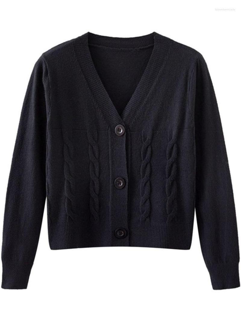 

Women' Knits Cardigans Sweaters 11 Colors Autumn Spring Korean Fashion Style Knitted V Neck Solid For Women Casual Office Lady Loose ZY7482, Red