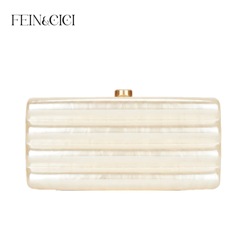 

Evening Bag Acrylic Box Clutch For Wedding Party Luxury pearl ivory black pink Purses Designer Handbags High Quality 230414