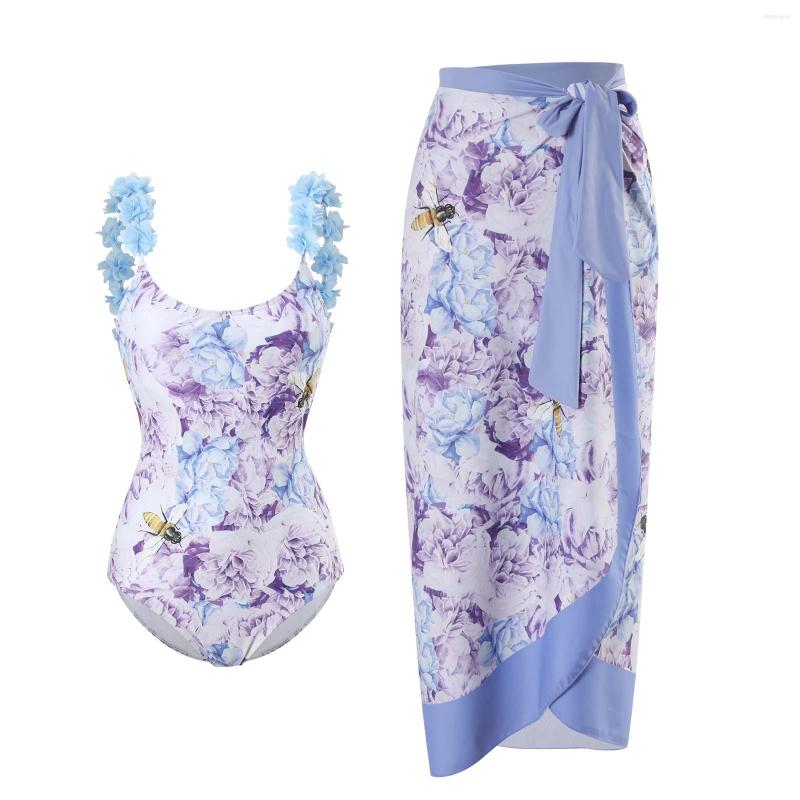 

Women' Swimwear Print Beachwear One Piece Swimsuit Bandage Women Bathing Suit Ruffle Monokini Sexy One-Piece Suits Bodysuit, 1a