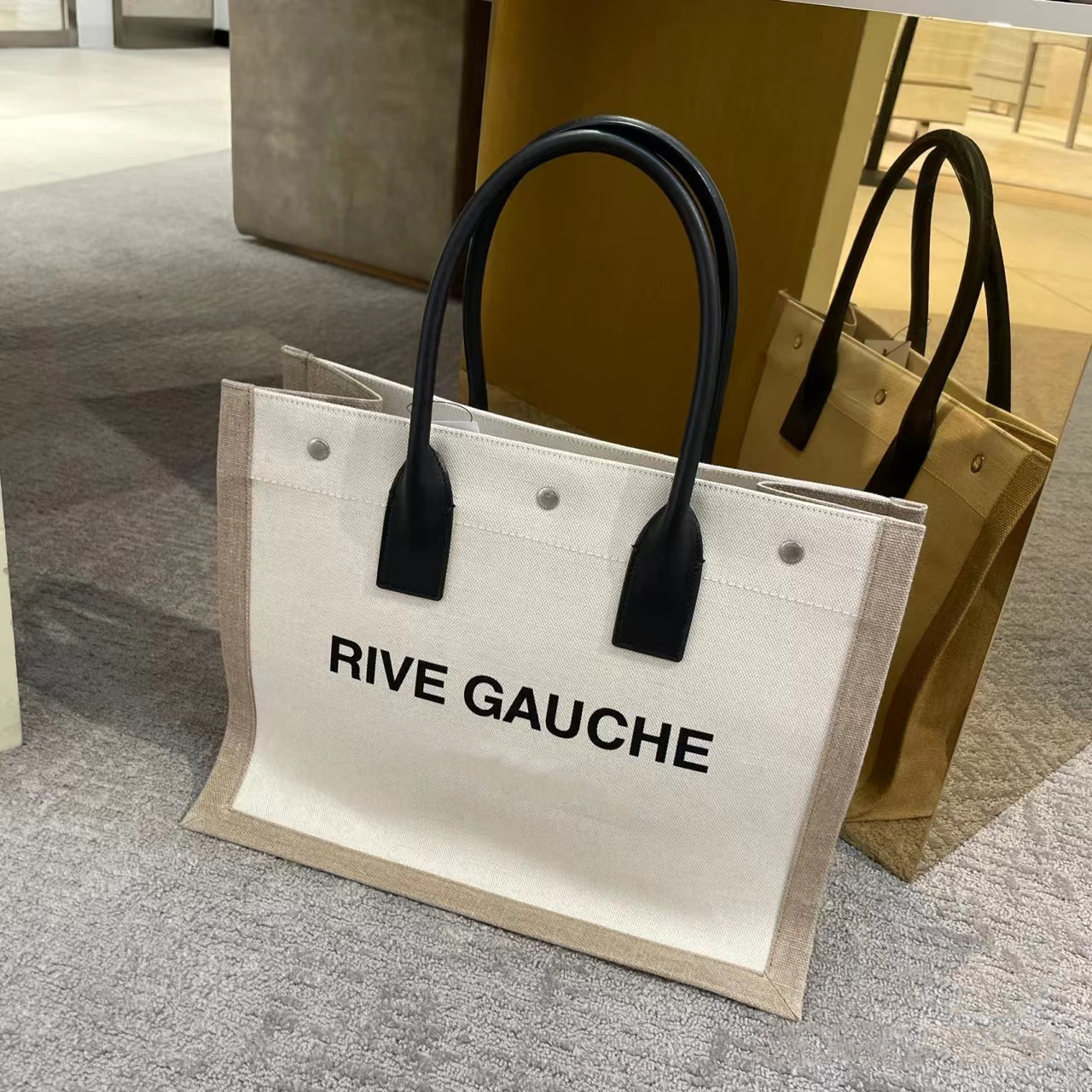 

Fashion Trend Women Totes Handbag Rive Gauche Tote Shopping Bag Handbags High-capacity Top Linen Large Beach Bags Designer Travel Crossbody Shoulder Satchel Wallet, C3