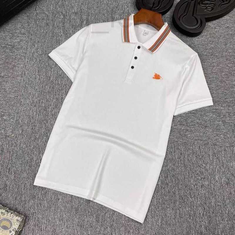 

Men's Polos luxuriousHigh Version Men Polo Shirt War Horse Embroidered Tshirt Burb Designer Mens Lapel Pullover Shirts Business Casual Short-sleeved xl 2xl 3xl 4EYX, White