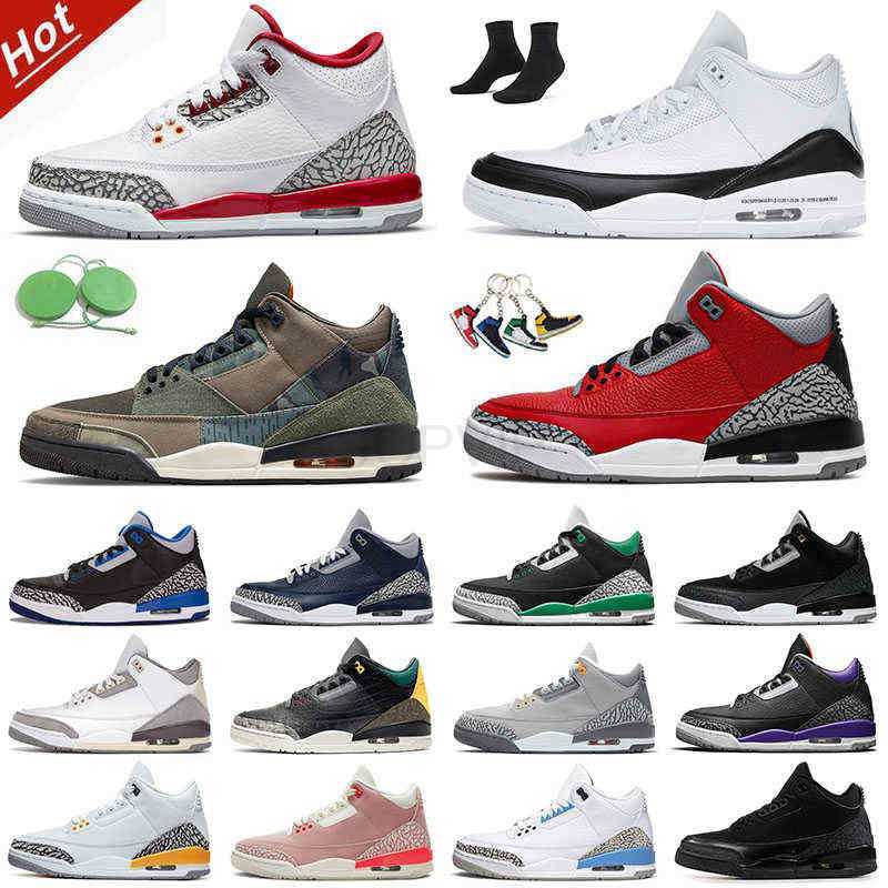 

3 Arrival Jumpman 3s Men Trainers Basketball Shoes Women Cardinal Red Patchwork Sports Black Cat Pine Green UNC Outdoor Georgetown Fire, 40-47 sport blue