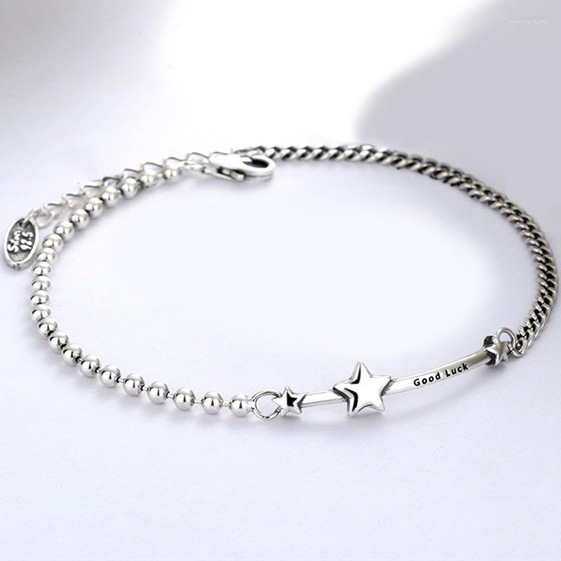 

Charm Bracelets For Women Fashion Vintage Pentagram English Letter Pendant Party Jewelry Gifts
