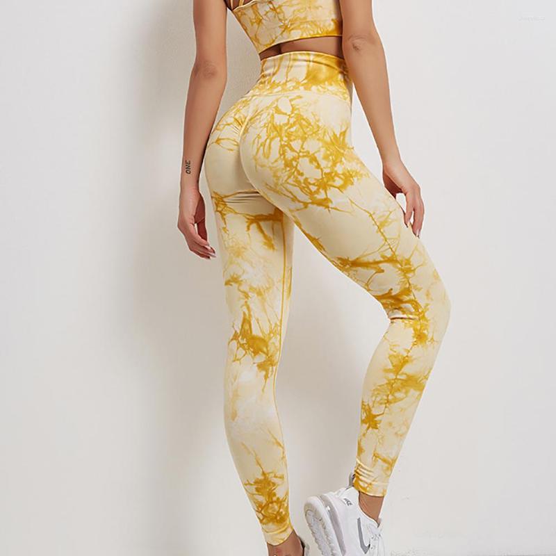 

Active Pants Tie Dye Fitness Leggins Yoga Sport Leggings Women Seamless Breathable High Waist Tights Exercise Gym Clothing, Picture shown