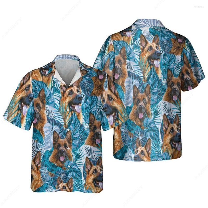 

Men's Casual Shirts Jumeast 3D Printed German Shepherd Men Golden Retriever In Beach Hawaii Shirt Blouses Dachshund Hippie Clothes Shirty, 03