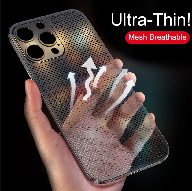 

Luxury cases Heat Dissipation Breathable Cooling Case For iPhone 14 12 Mini 11 13 Pro Max X XS XR 7 8 6 6S Plus SE Liquid Silicone