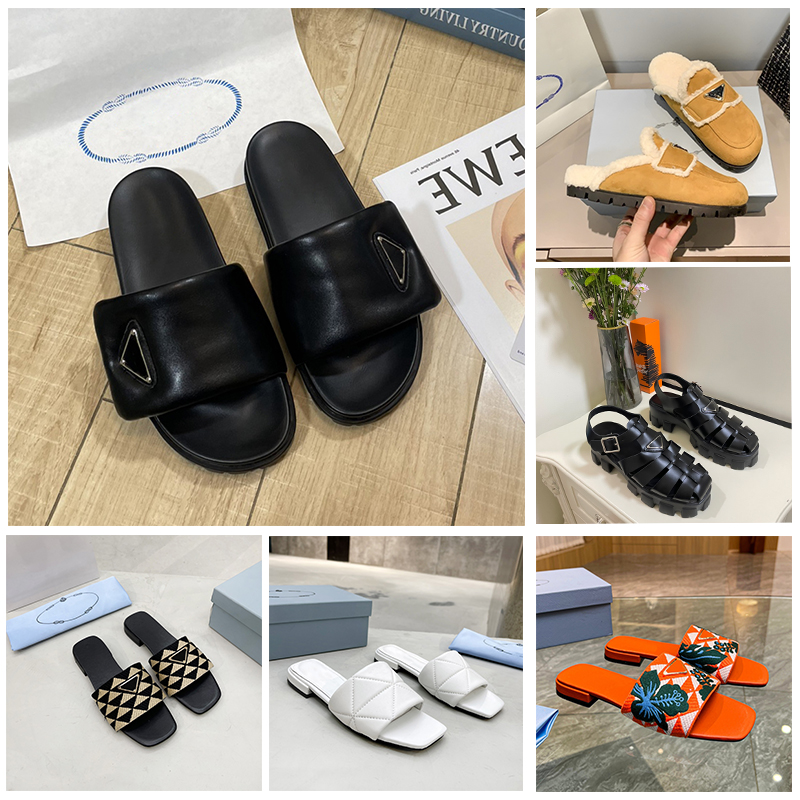 

2023 Slipper Sandal Women Men Triangle Crossover Rubber Leather Slide Sandal Dress Shoes Wedges Sandal Beach Slippers Luxury Summer Platform Slide Thick Bottom, P-4