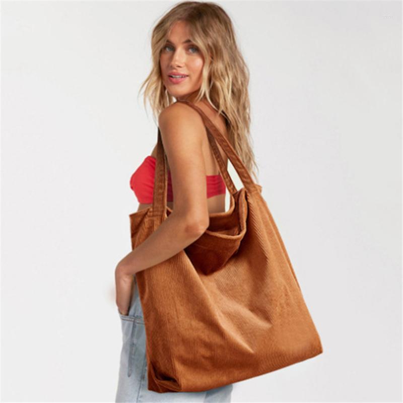 

Evening Bags Shoulder Bag Stylish Corduroy Canvas Crossbody Hobo Casual Retro For Women Men Travel Work Large Capacity, Creamy-white
