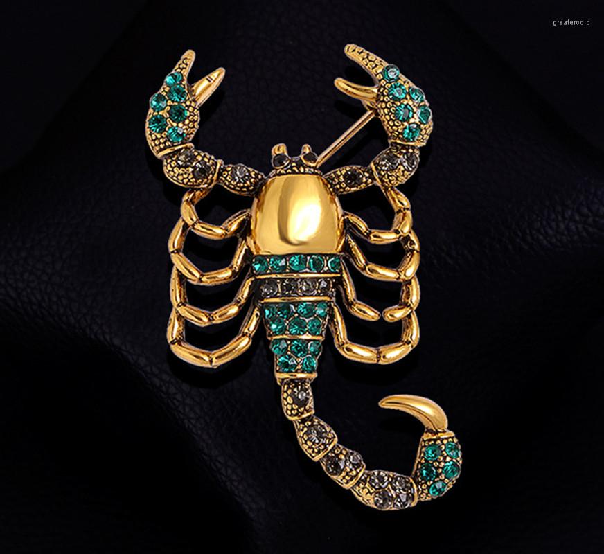 

Brooches 1 Pc Vintage Scorpion Brooch Insect Crystal Pin For Women & Girls