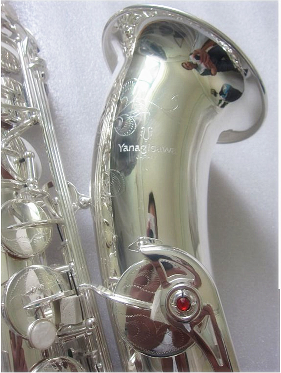 

High Quality YANAGISAWA Tenor Saxophone Professional Bb Sax Brass Silver Plated Music Instrument Sax With Case