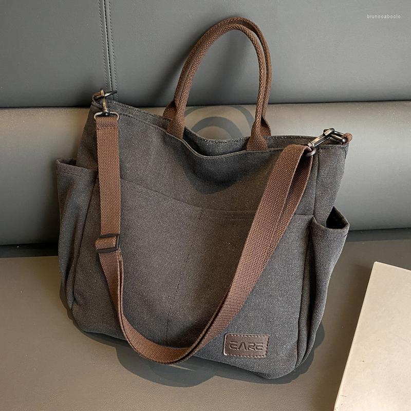 

Evening Bags Big Canvas Crossbody For Women 2023 In Latest Trend Designer Shoulder Armpit Handbags Large Capacity Underarm, Black