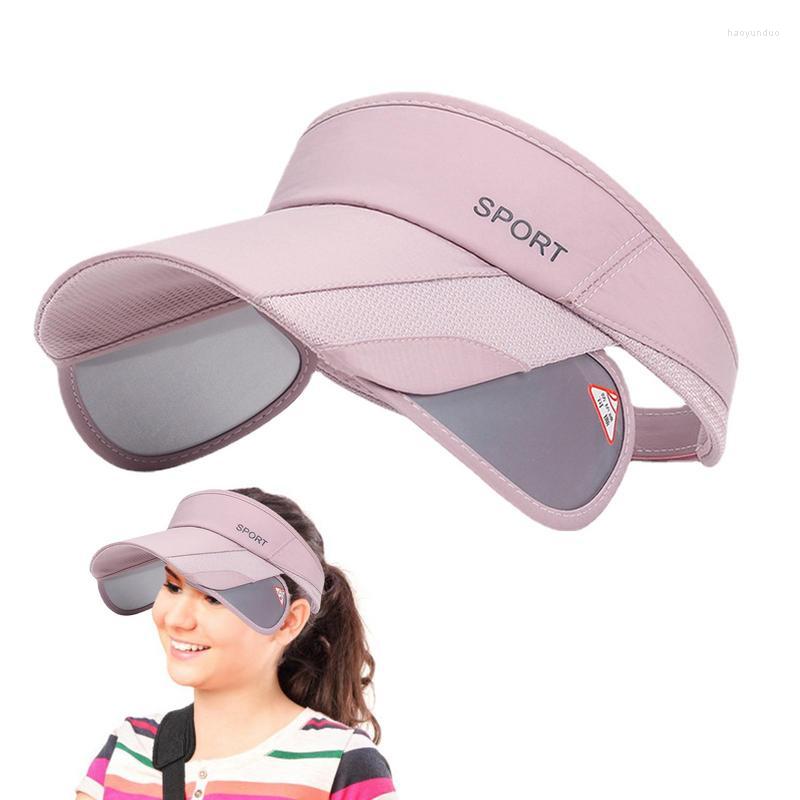 

Wide Brim Hats Sun Visor Hat Summer Ladies Cycling Sunshade Outdoor Sports Cap With Retractable Side Visors For Young Girls Women, Pink