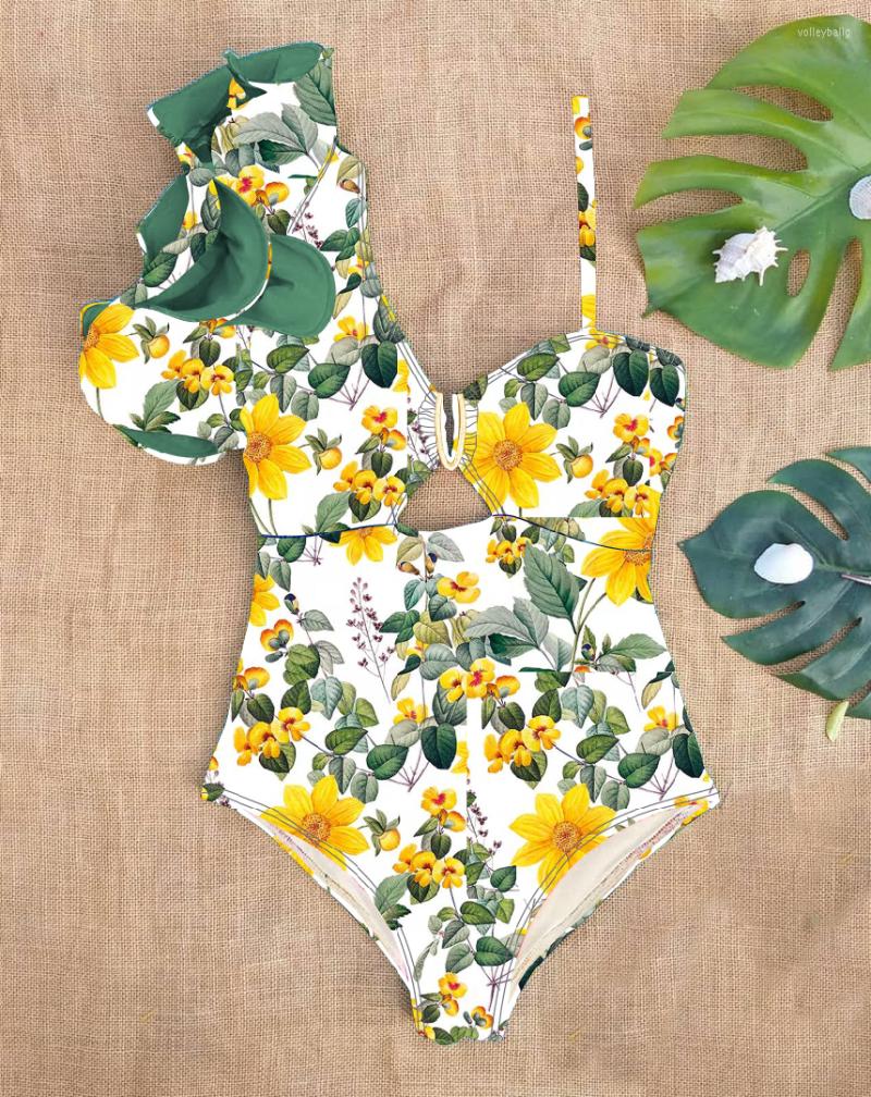 

Women' Swimwear One Piece Swimsuit 2023 Sexy Shoulder Women Backless Bathing Suit Beachwear Printed Monokini Swim, Sw19943b5