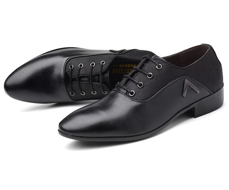 

Former Men Shoe Black Leather Shoes for Men Luxury Plus Size Party Office Business Casual Shoes Loafers Zapatos De Vestir Hombre