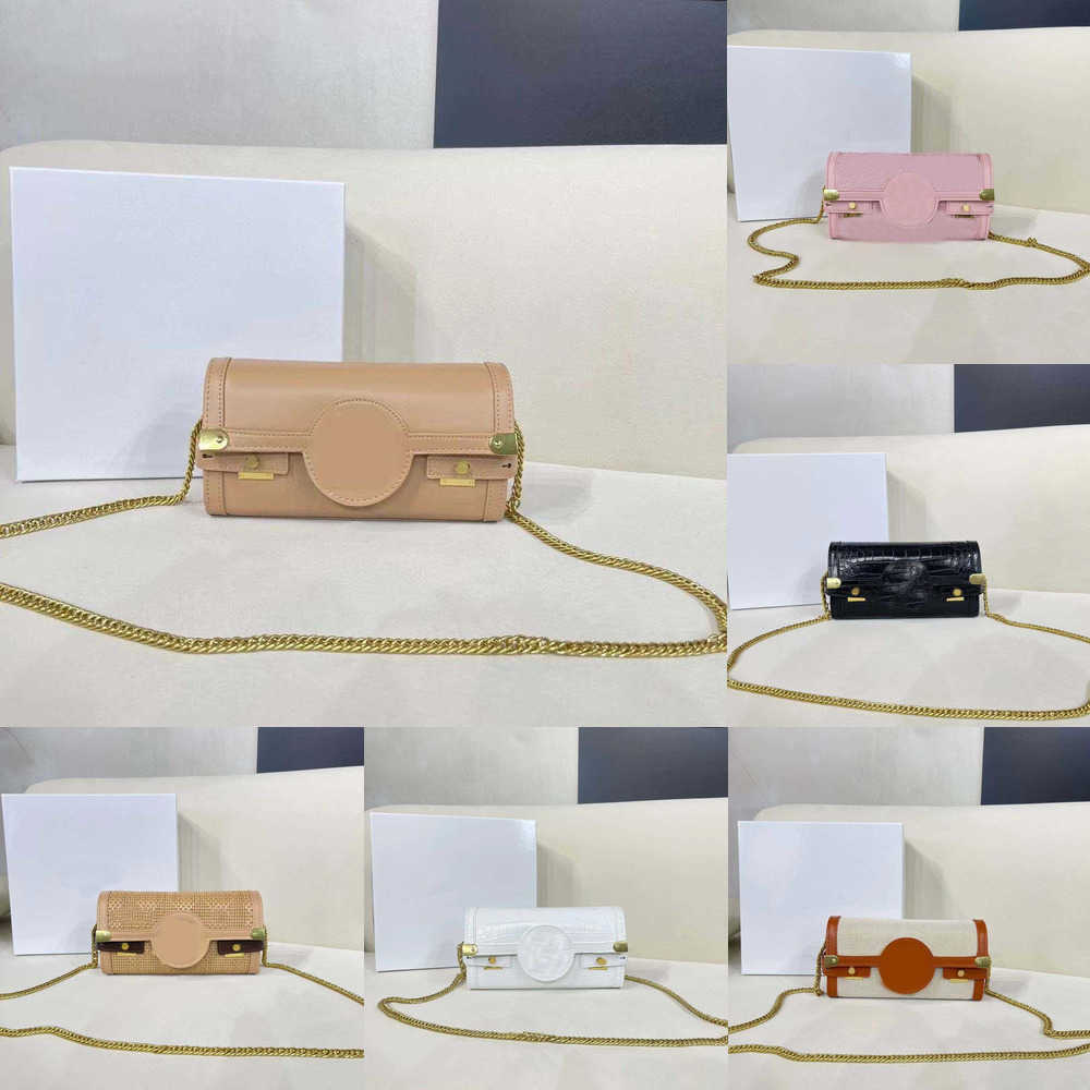 

13 Colors Shoulder Crossbody Bags Totes Cylinder Square Branded Letter B Wallet For Women Brand Chain Messengers 220712, Gold