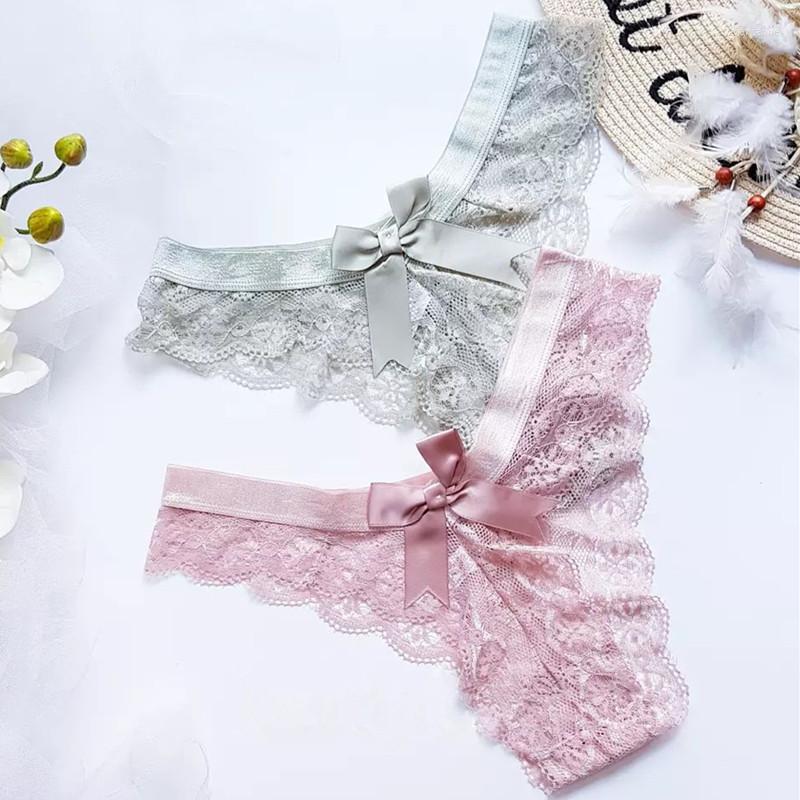 

Women's Panties Lace Thongs 3Pcs/set Women Sexy G-string Underpants S-XL Underwear Ladies Floral Female Lingerie Hollow Out, Blackwhitepink