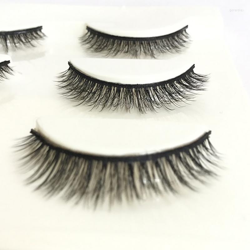 

False Eyelashes 1 Box Handmade Multi-layer Fake Thick Cross Mess Natural Short Banquet Makeup 3D Stereo Lashes EY669