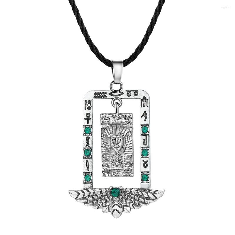 

Pendant Necklaces QIAMNI Vintage Viking Rune Talismans Anubis Hieroglyphics Rope Nacklace Ancient Egyptian Gods Pharaoh Amulet Jewelry
