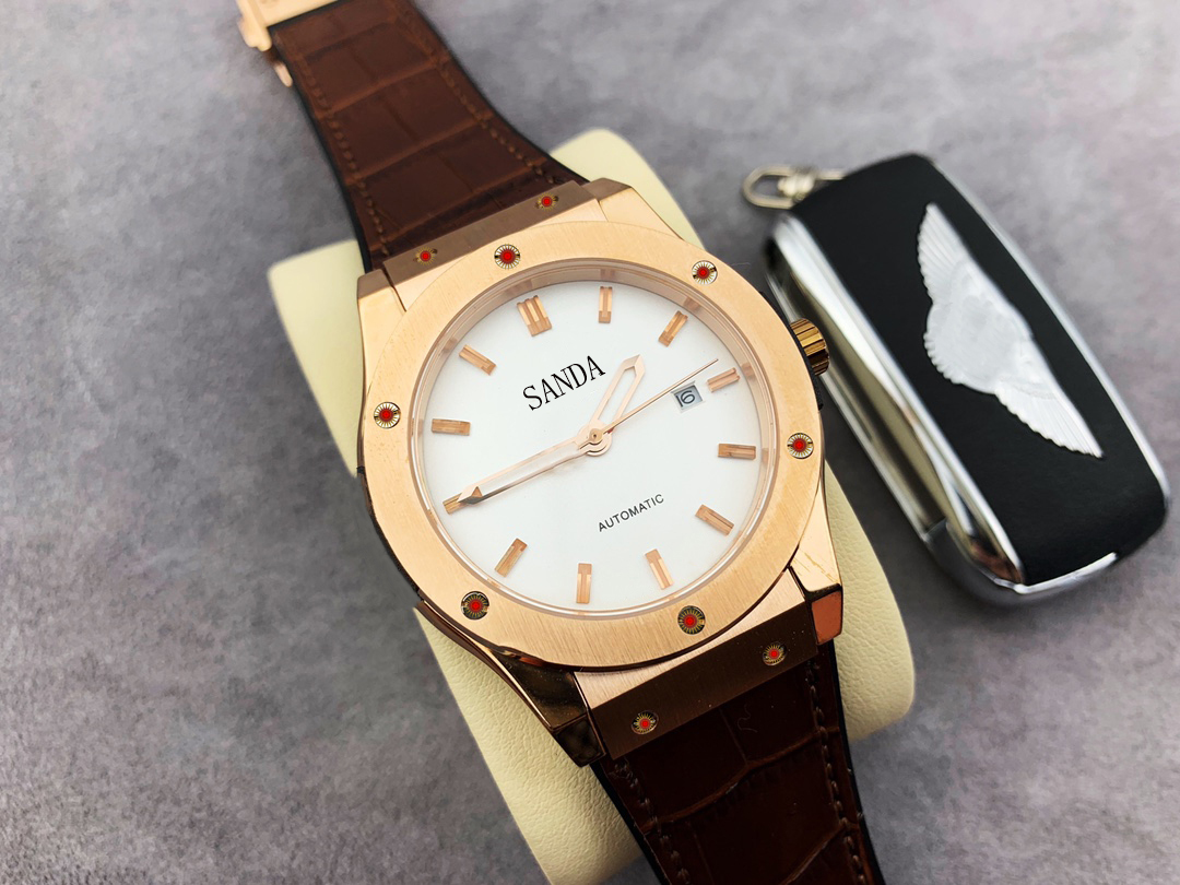 

light luxury mens automatic gold Mechanical Watches women dress full Stainless steel Sapphire waterproof Luminous Couples Wristwatches u1, Sapphire glass