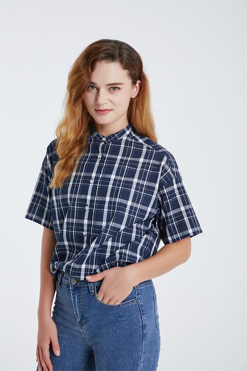 

Women's Blouses Fashion Summer Tops Women Stripe Shirts Loose Oversize Casual Cotton Female Top Short Sleeve X-long Work Blusas, White