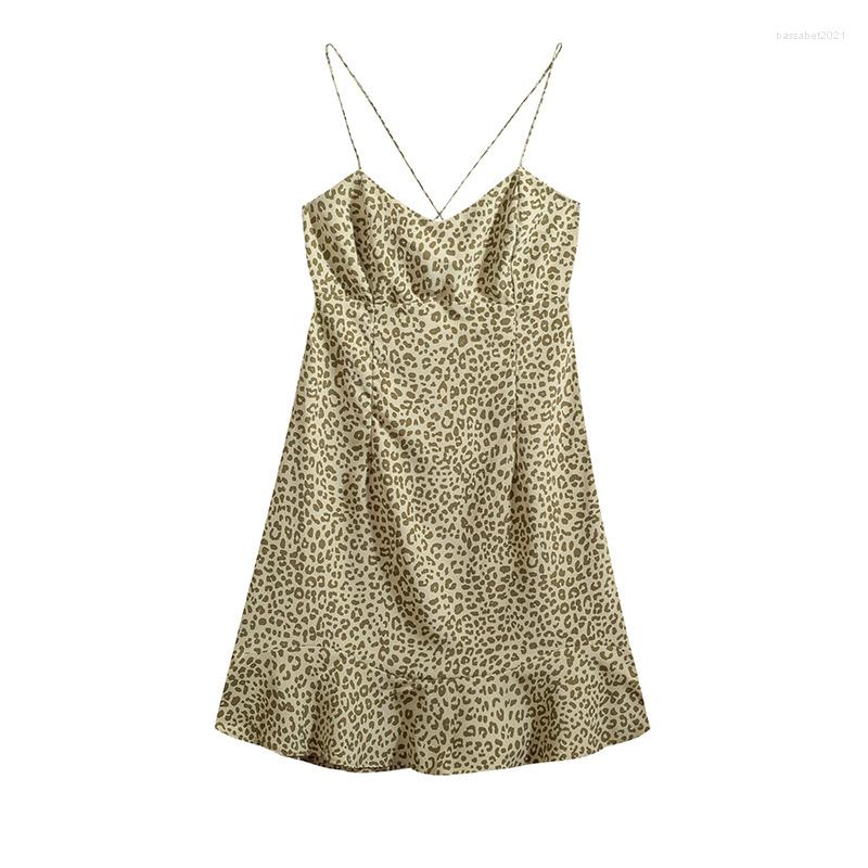 

Casual Dresses Sexy Sleeveless Strapless Print Ruffle A Line Dress Women Summer 2023 Good Quality Vestidos For Woman Korean, Army green