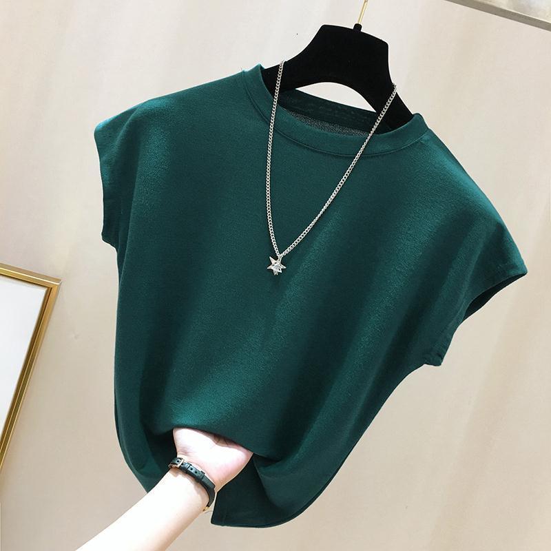 

Women's T-Shirt Ice silk top women's summer loose short-sleeved t-shirt bottoming shirt knitted P3 1176 230414
